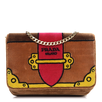 Prada Velvet Cahier Belt Bag Cammello 1 of 8