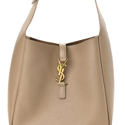 Saint Laurent Grained Calfskin Small Le 5 A 7 Soft Hobo Dusty Grey 13 of 17