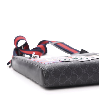 Gucci GG Supreme Monogram Night Courrier Flat Messenger Bag Black Multicolor 10 of 12