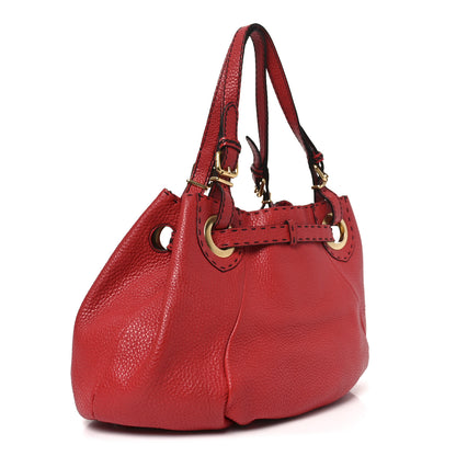Fendi Cuoio Romano Selleria Pomodorino Tote Red 3 of 10