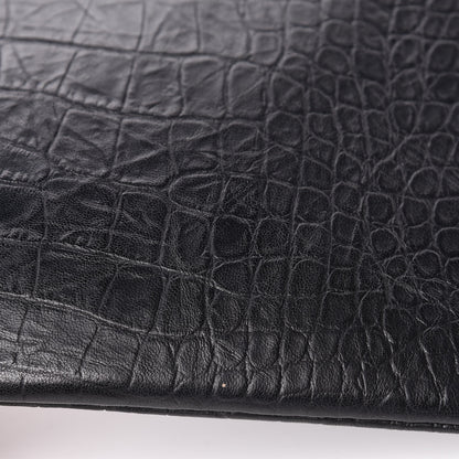 Saint Laurent Calfskin Crocodile Embossed Monogram Document Holder Black 11 of 11