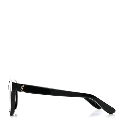 Saint Laurent Acetate Round Sunglasses SLM15 Black 3 of 8