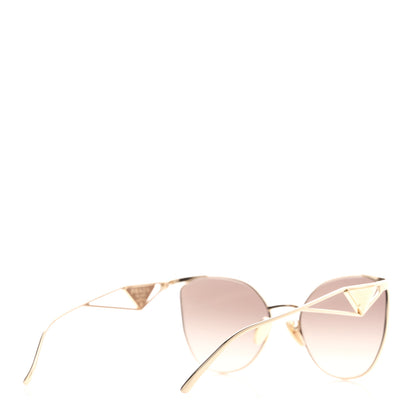 Prada Metal Symbole Triangle Logo Sunglasses SPR50Z Gold 4 of 7