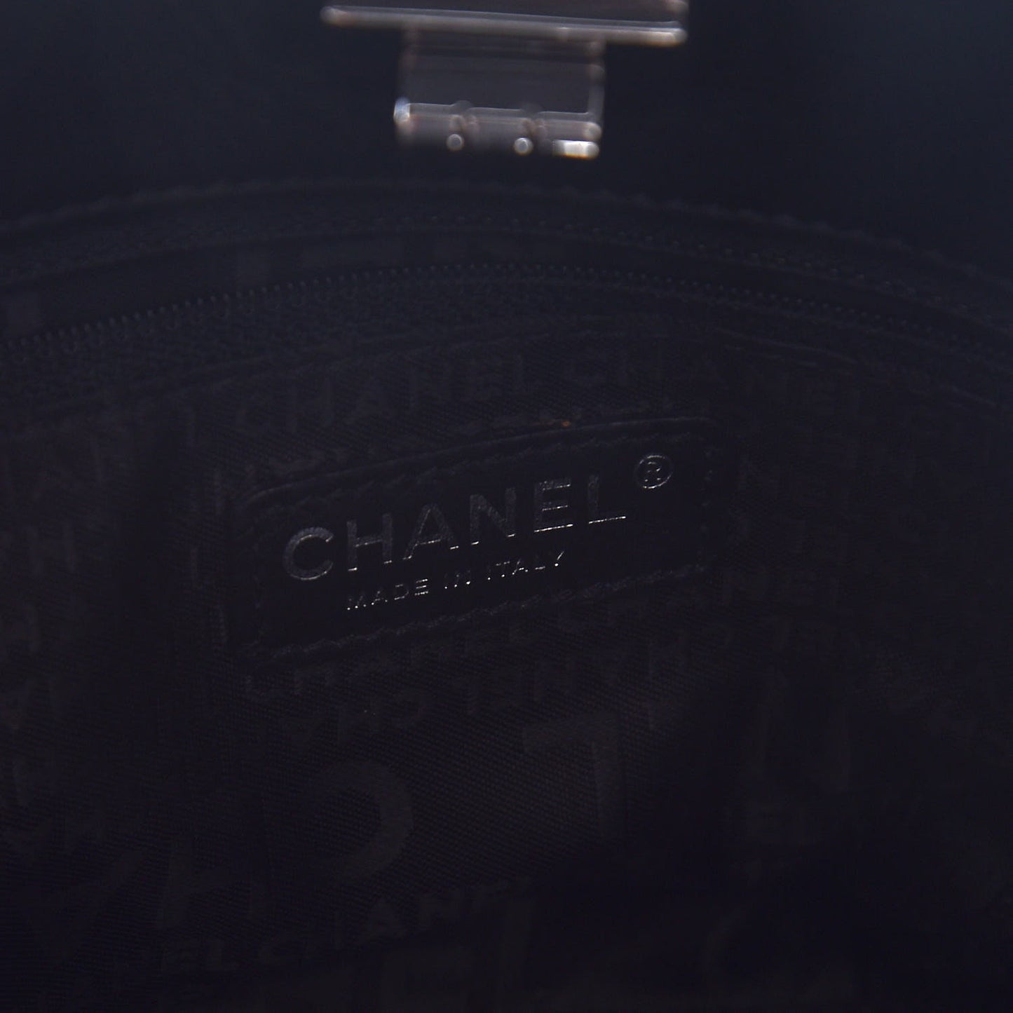 Glazed Crackled Calfskin Small Reissue Tote Black