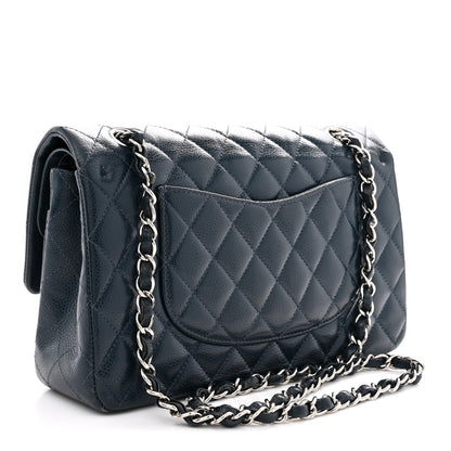 Chanel Caviar Quilted Medium Double Flap Navy 3 of 14