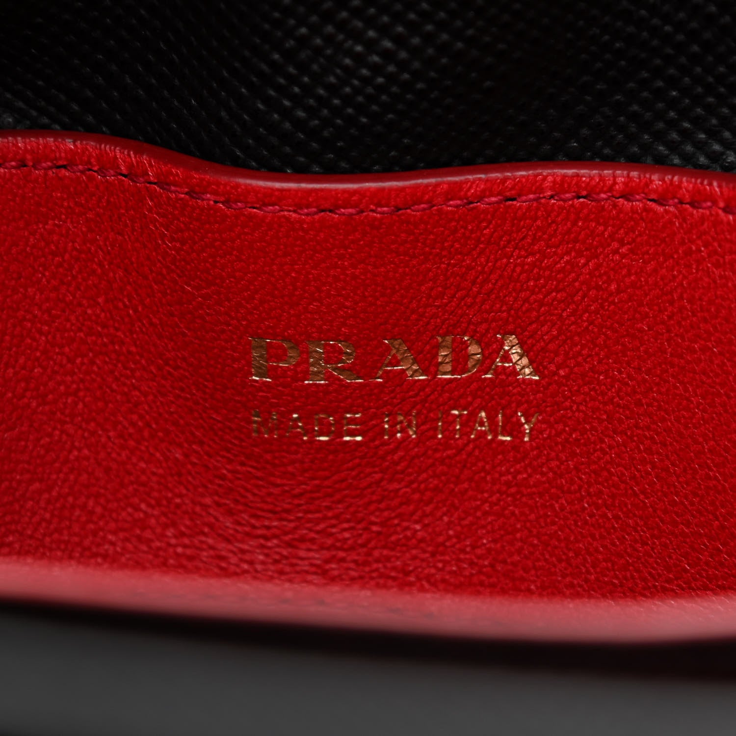 Prada Saffiano Cuir Large Double Bag Black Fuoco 6 of 10