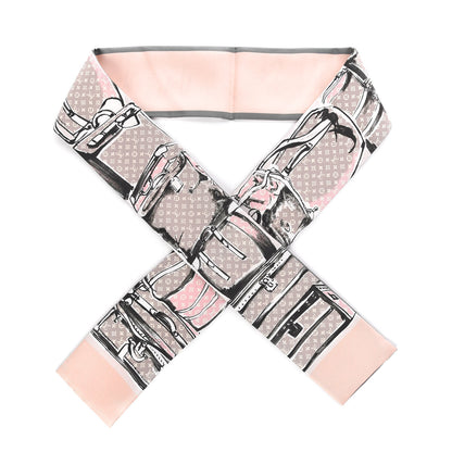 Louis Vuitton Silk Monogram Trunks Bandeau Rose Poudre 1 of 4