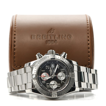 Breitling Stainless Steel 43mm Avenger II Chronograph Automatic Watch Volcano Black A13381 6 of 6