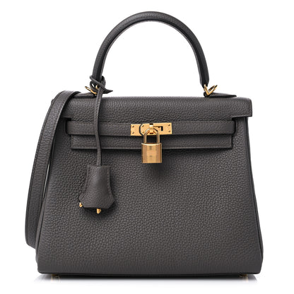 Hermes Togo Kelly Retourne 25 Etain 1 of 10
