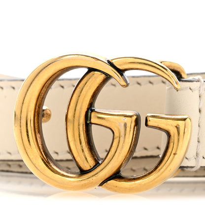 Gucci Calfskin Double G 20mm Belt 75 30 Mystic White 7 of 7