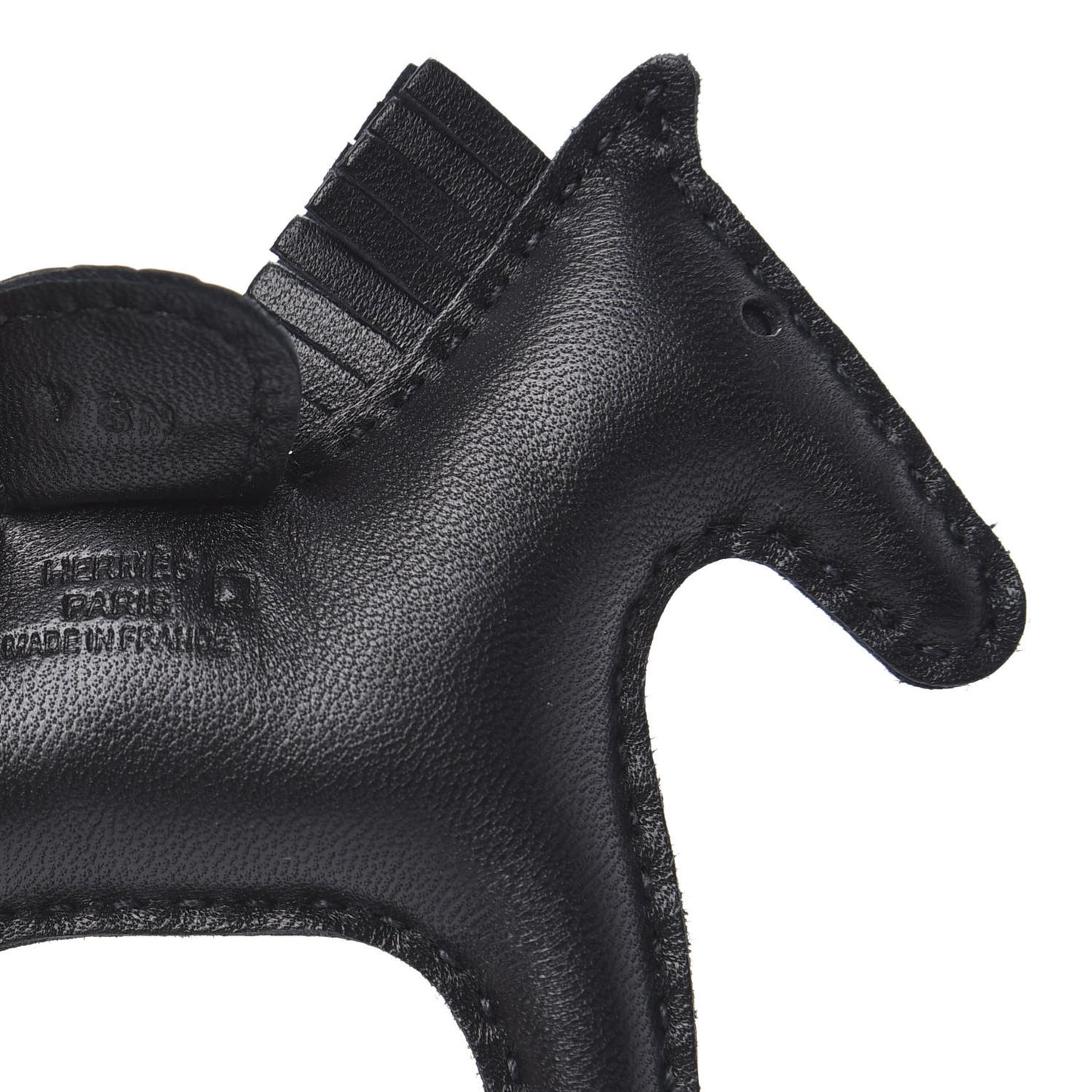 Milo Lambskin Matte Alligator Touch Grigri Rodeo Horse Bag Charm PM So Black