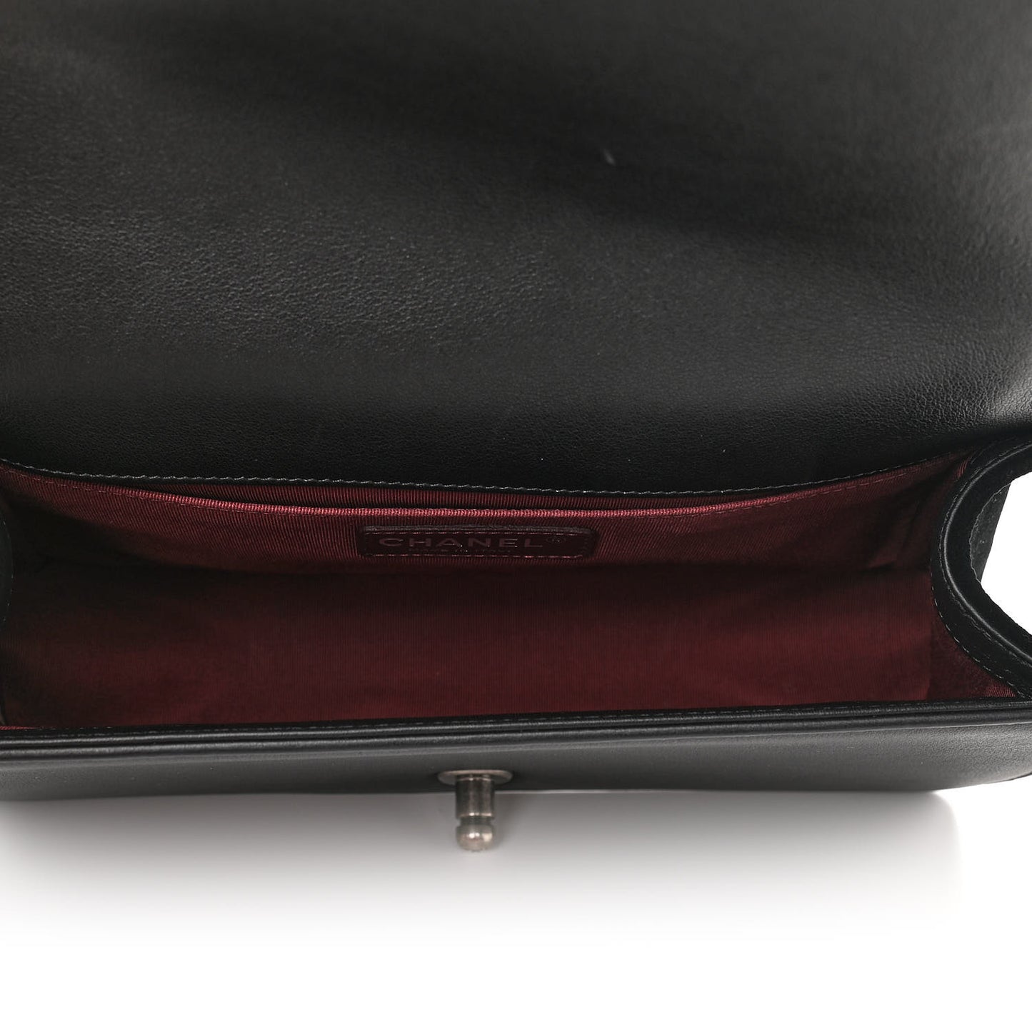 Velvet Quilted Medium Boy Flap Black