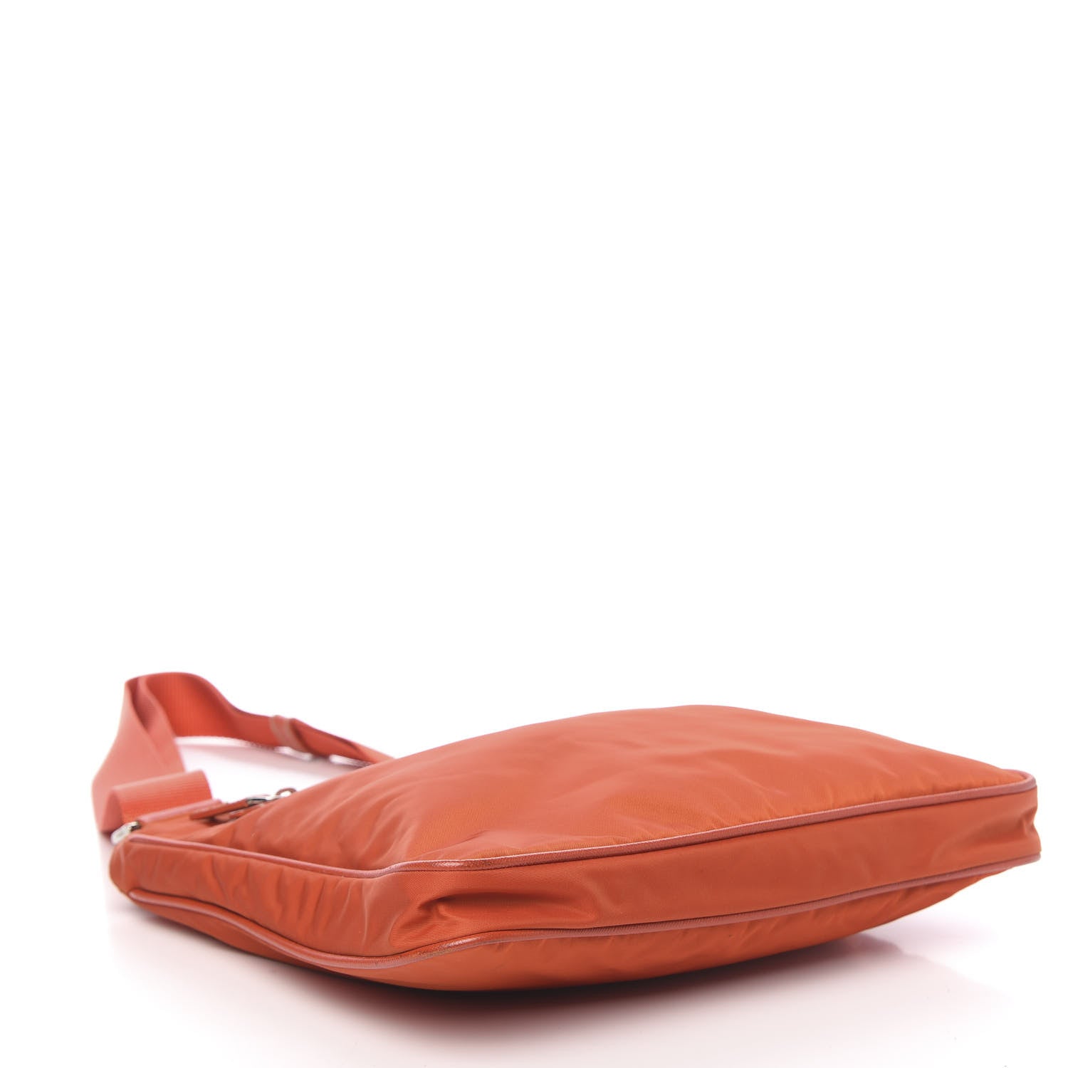 Prada Nylon Vela Flat Messenger Bag Papaya 4 of 10