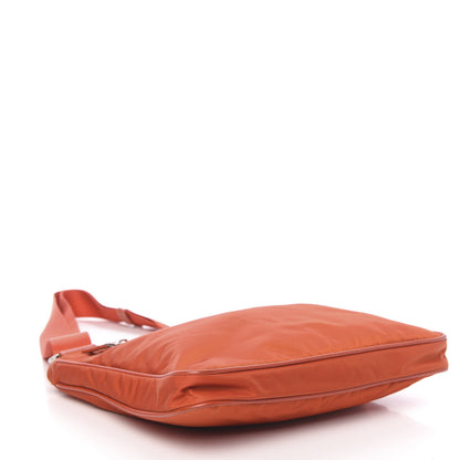 Prada Nylon Vela Flat Messenger Bag Papaya 4 of 10