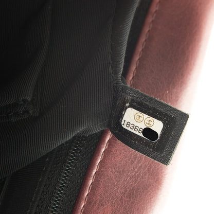 Chanel Calfskin Quilted Double Stitch Large Boy Flap Burgundy 8 of 8