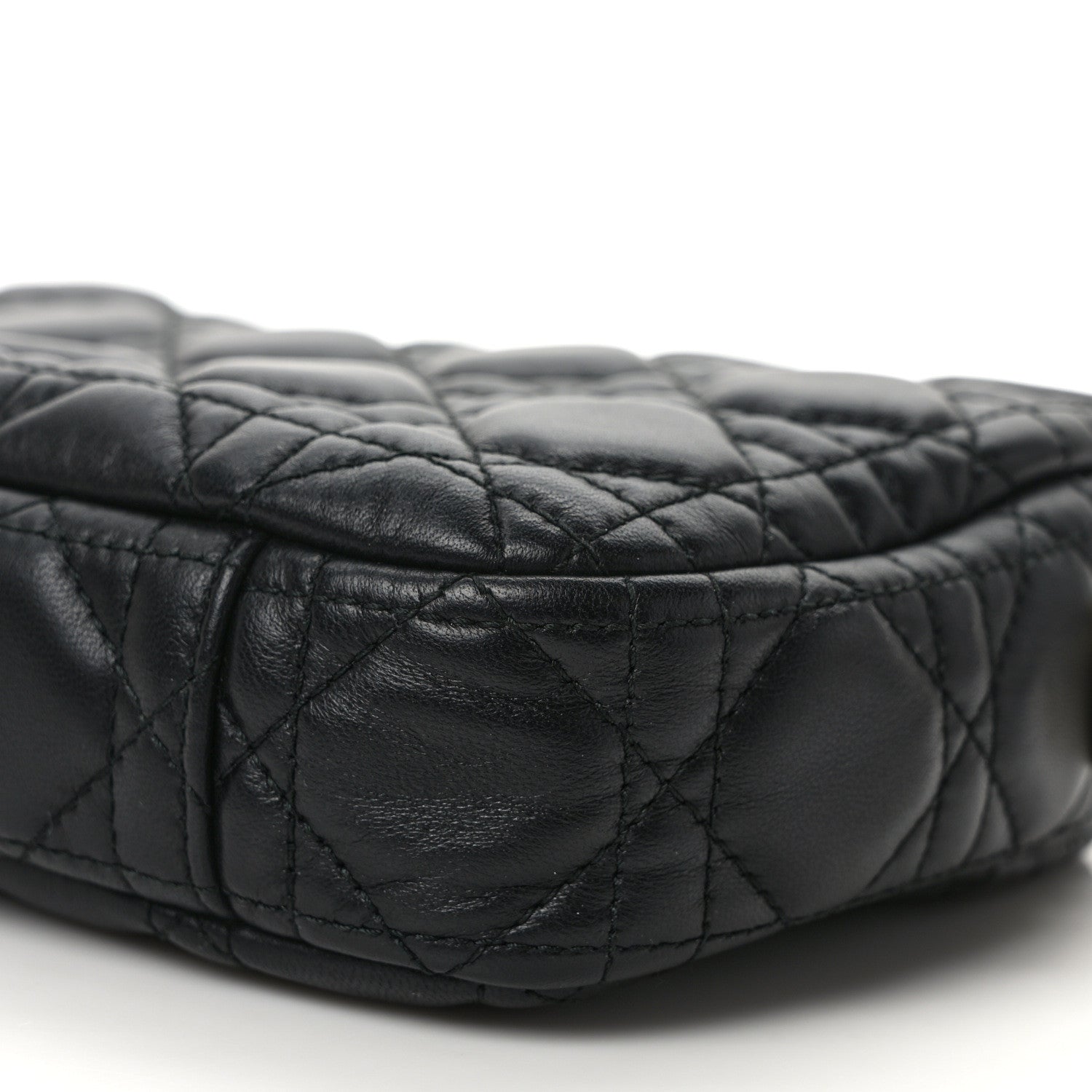 Christian Dior Lambskin Cannage DiorQuake Pouch Black 8 of 8