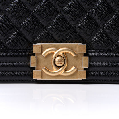 Chanel Caviar Quilted Medium Boy Flap Black 7 of 11