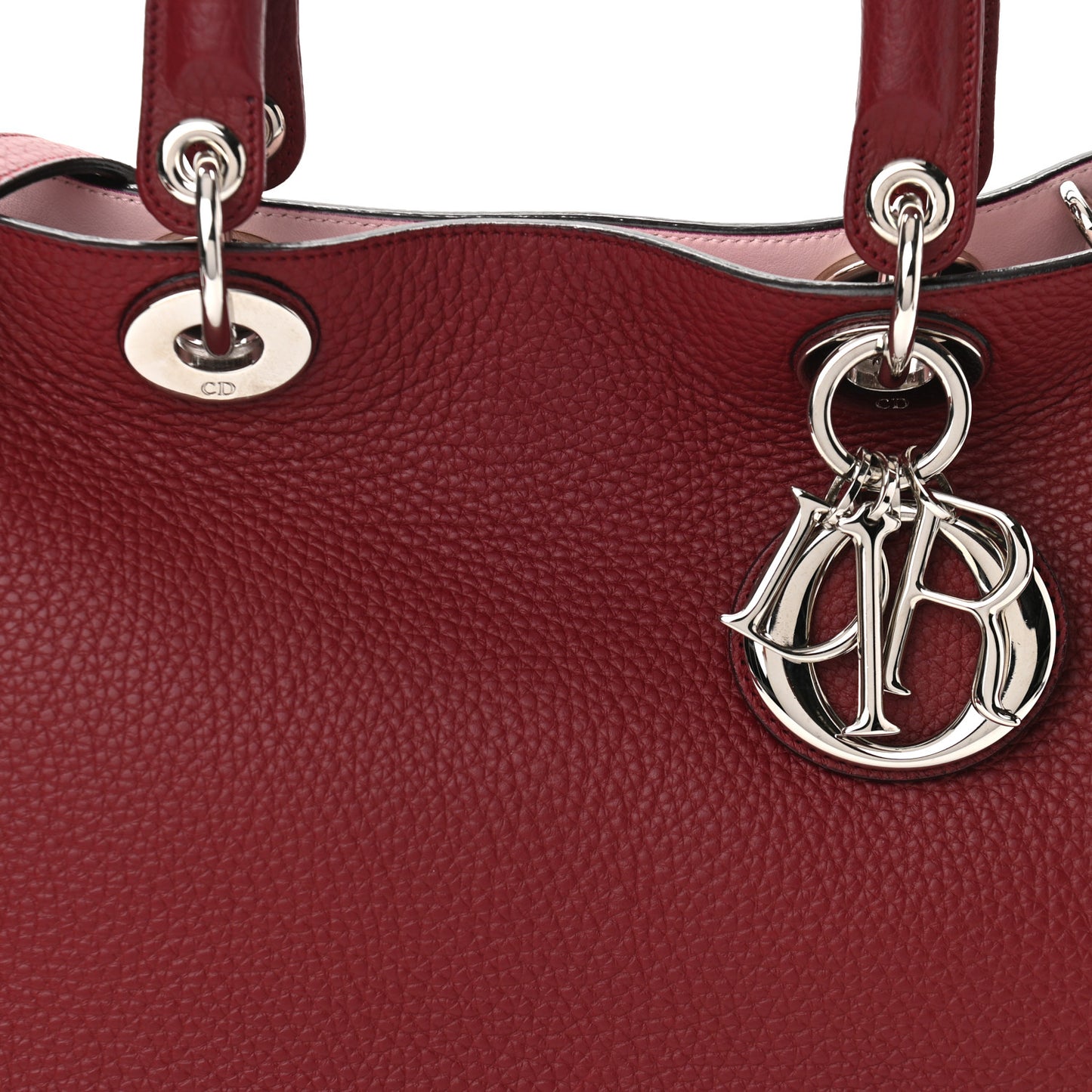 Bullcalf Medium Diorissimo Tote Burgundy