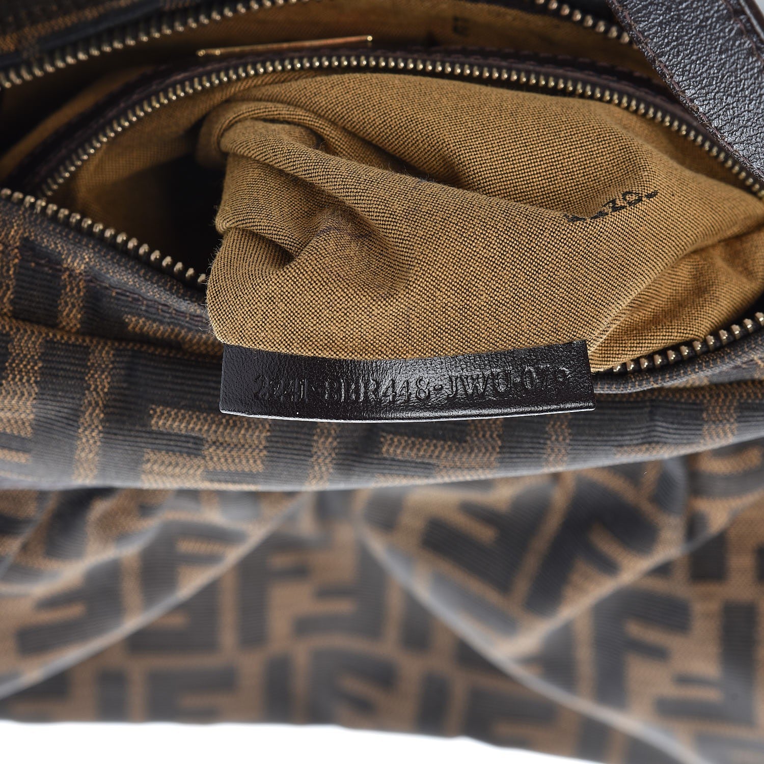 Fendi Zucca Cuoio Lucido Chef Hobo Tobacco Moro 8 of 10
