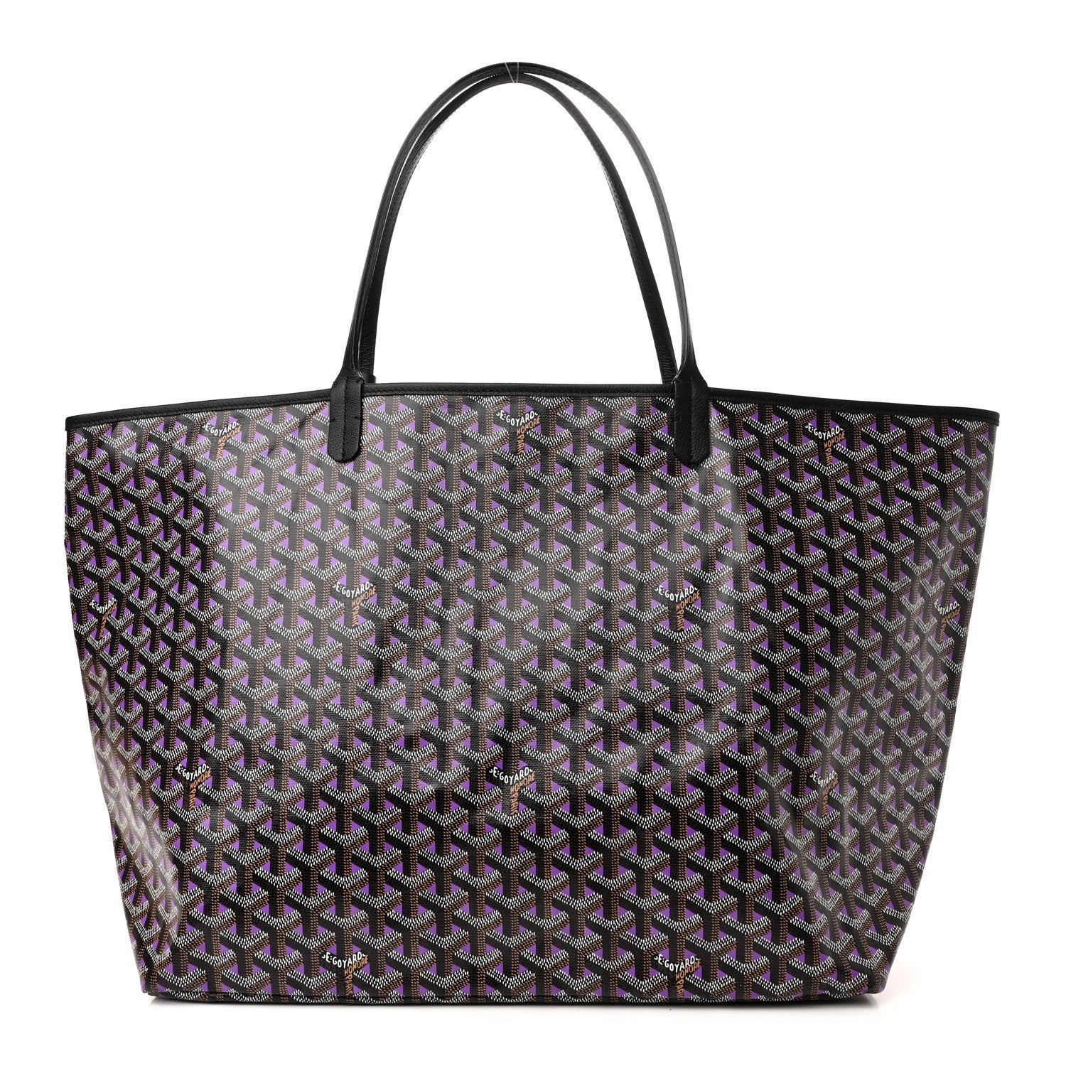 Goyard Goyardine Saint Louis Claire Voie GM Black Purple 3 of 11