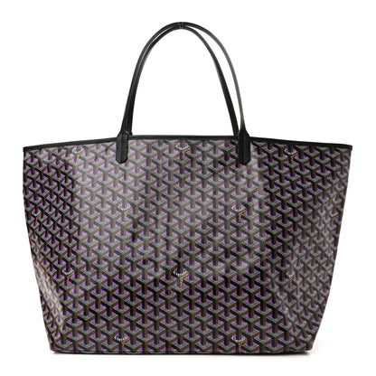 Goyard Goyardine Saint Louis Claire Voie GM Black Purple 3 of 11
