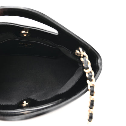 Chanel Shiny Crumpled Calfskin Quilted Nano 31 Shopping Bag Black 5 of 11