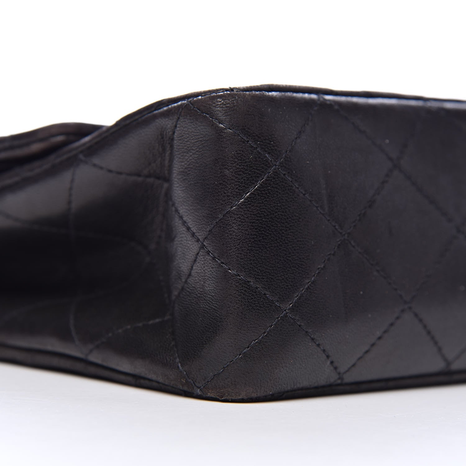 Chanel Lambskin Quilted Medium Double Flap Black 13 of 15