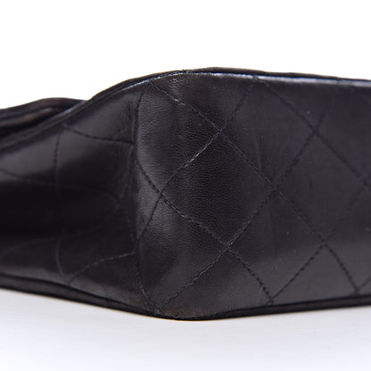Chanel Lambskin Quilted Medium Double Flap Black 13 of 15
