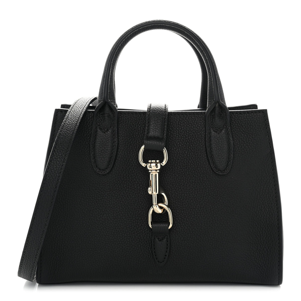 Pebbled Calfskin Small Jackie Tote Black