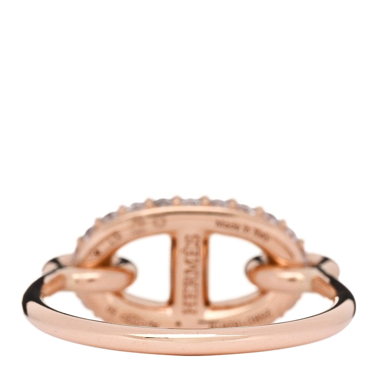 Hermes 18K Rose Gold Diamond Farandole Ring 50 5.25 3 of 5