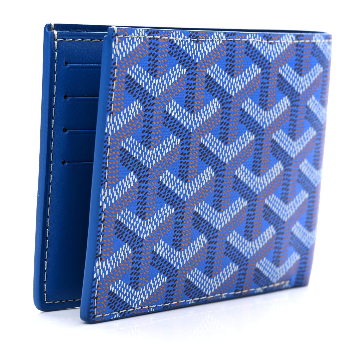 Goyardine Bi-Fold Victoire PM Wallet Sky Blue