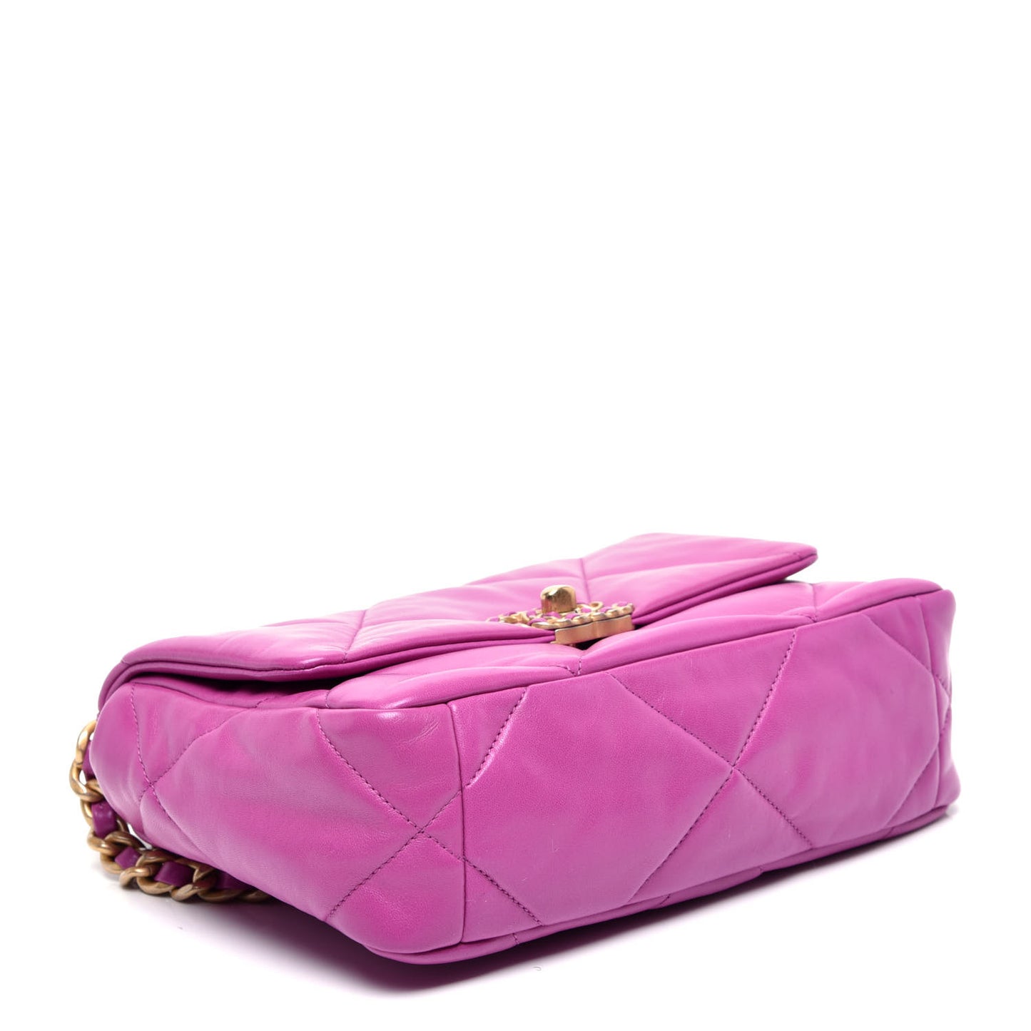 Lambskin Quilted Medium Chanel 19 Flap Purple