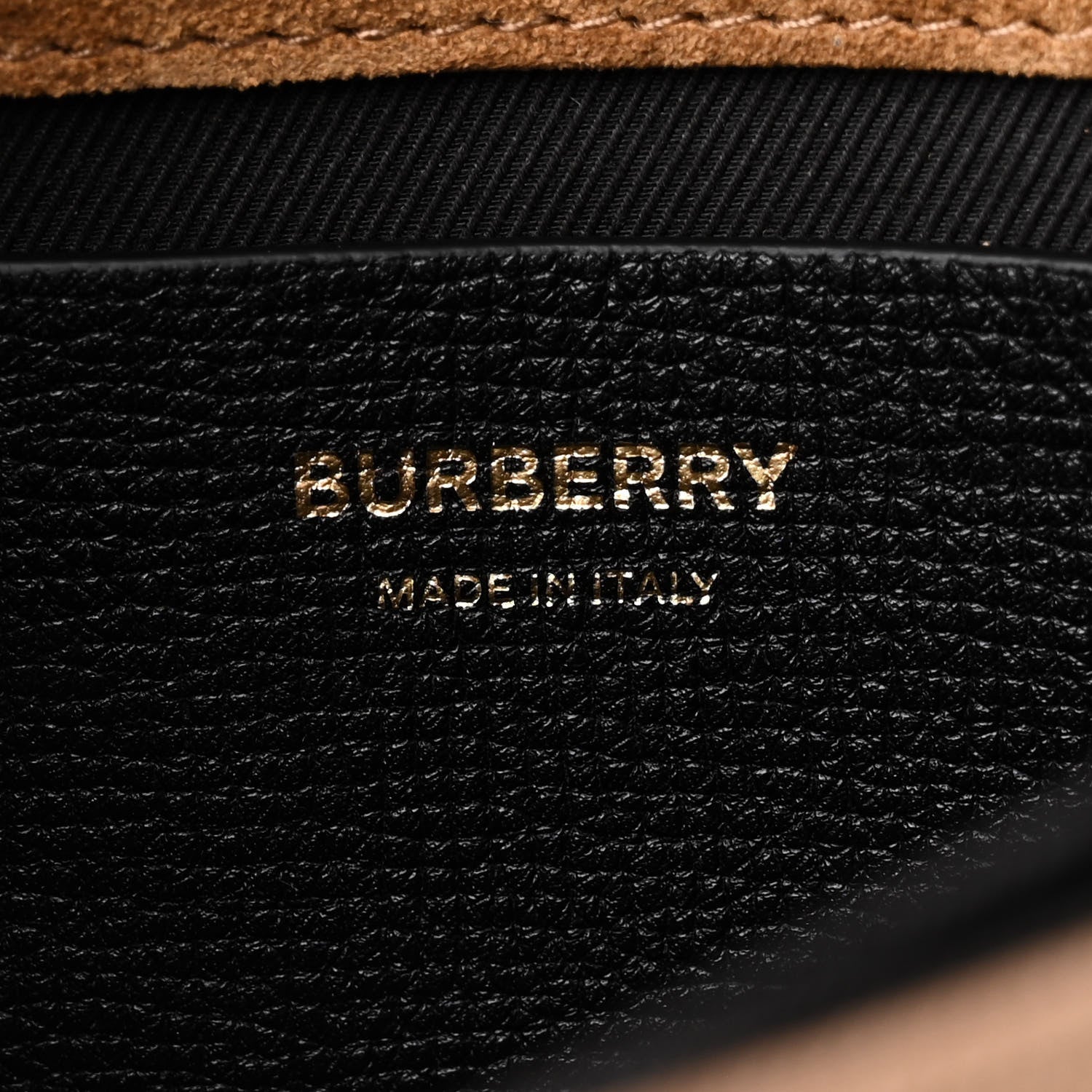 Burberry Derby Calfskin House Check Baby Macken Crossbody Bag Black 6 of 9