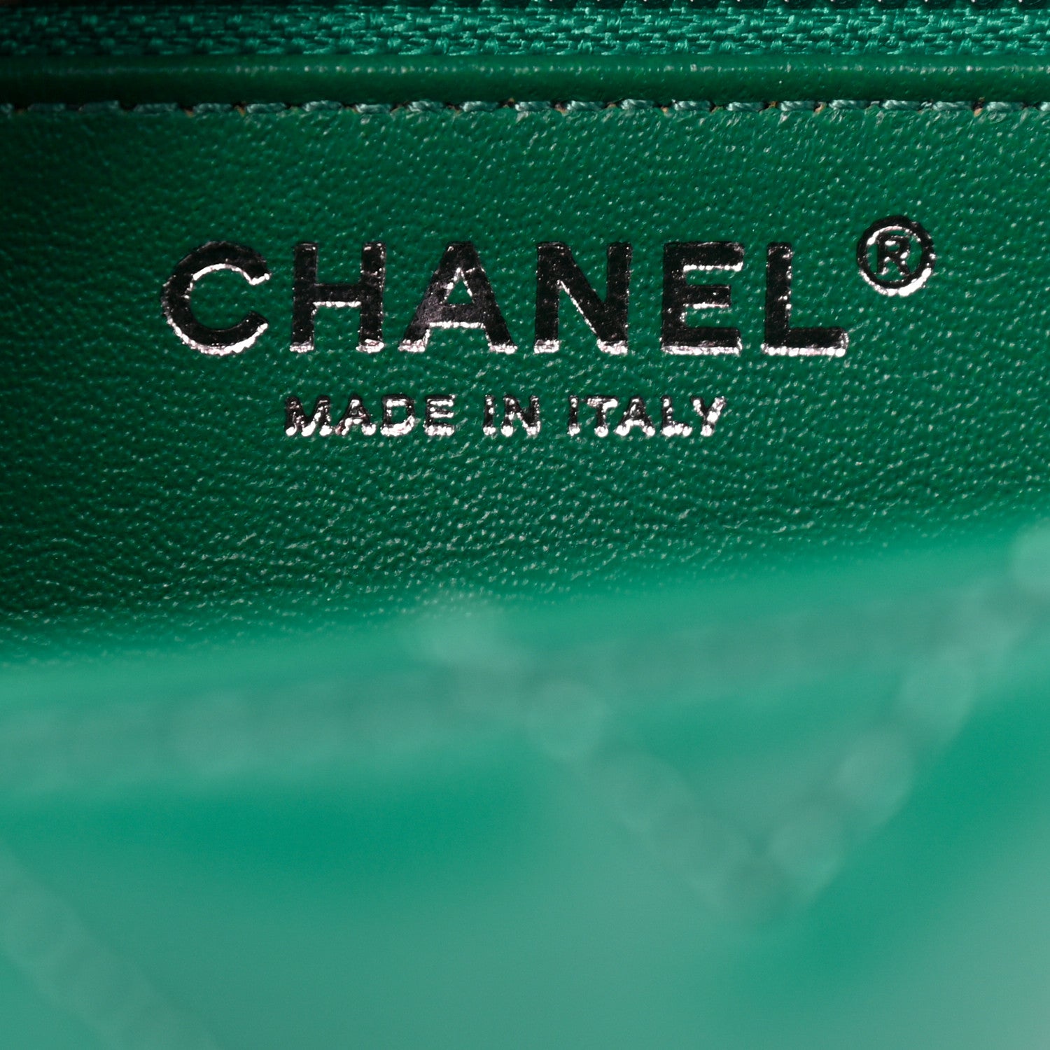 Chanel Lambskin Chevron Quilted Medium Single Flap Green 8 of 10