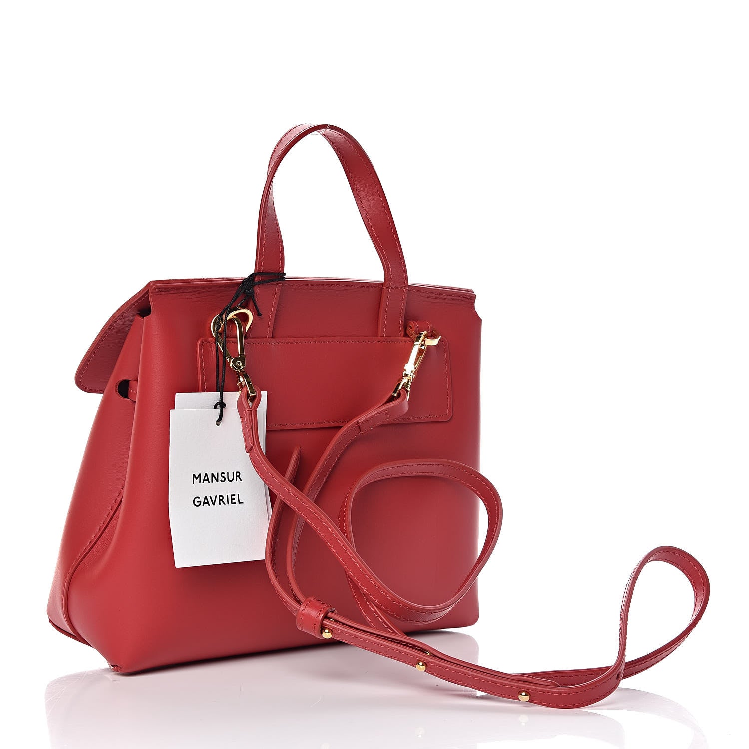 Mansur Gavriel Calfskin Mini Mini Lady Bag Flamma 3 of 9