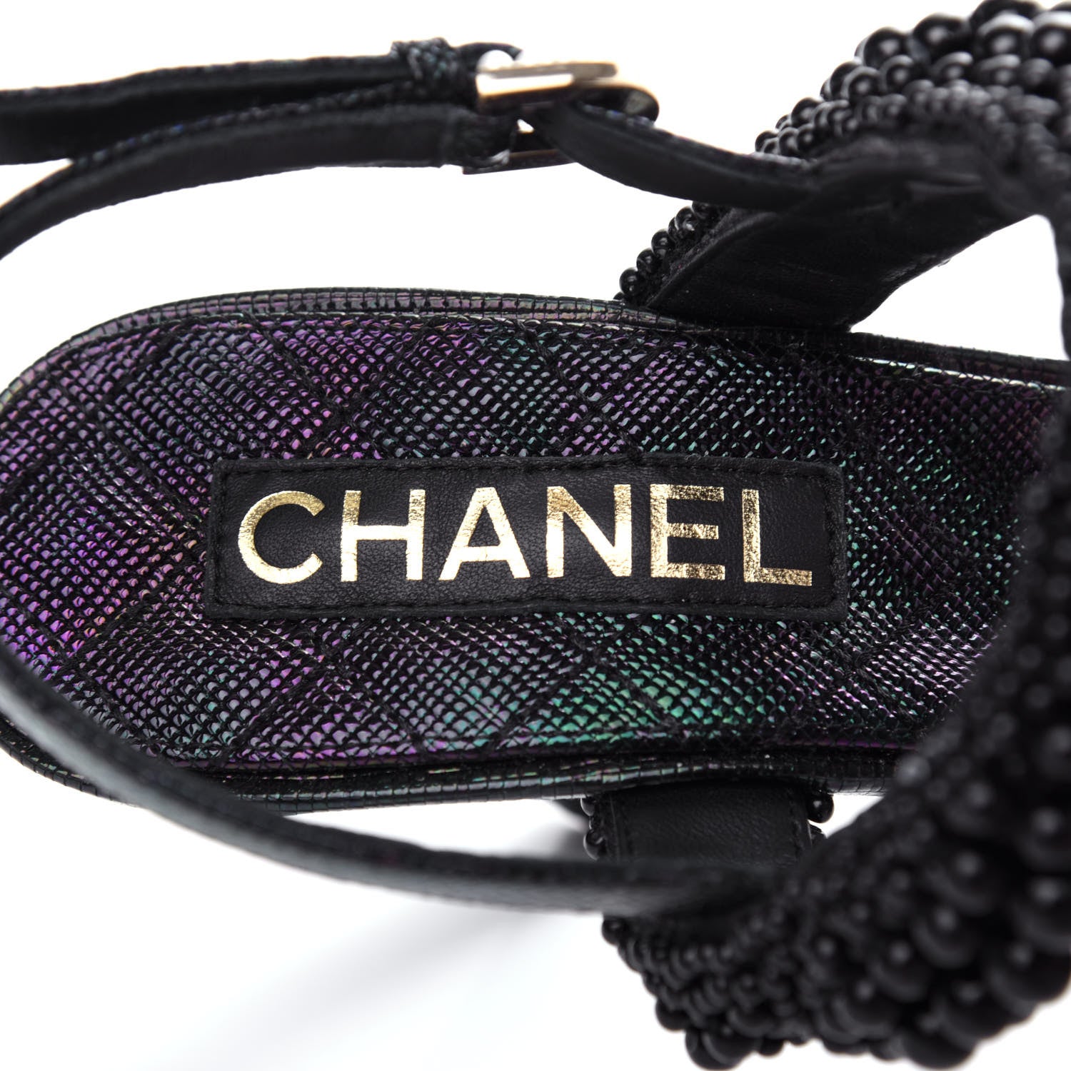 Chanel Fantasy Calfskin Pearl Pump 39 Black 8 of 11
