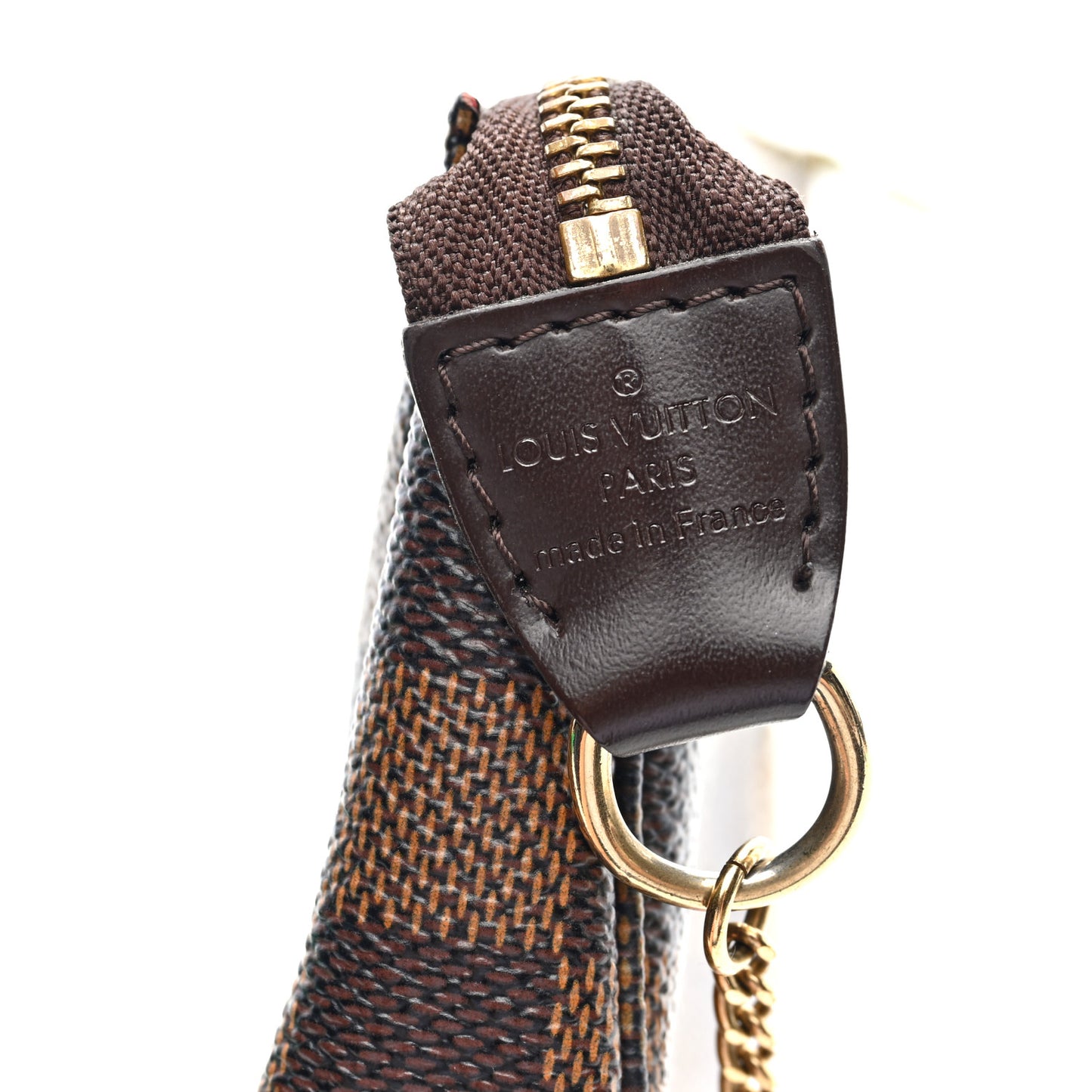 Damier Ebene Complice Trunks and Bags Mini Pochette Accessories Red