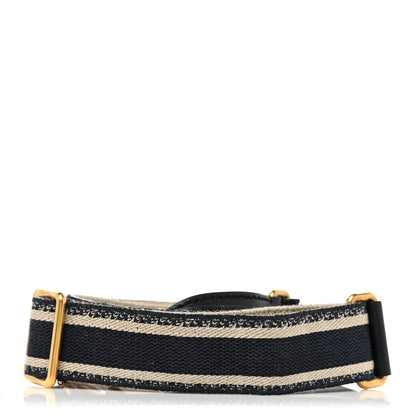Christian Dior Canvas Embroidered Shoulder Strap Black White 2 of 6