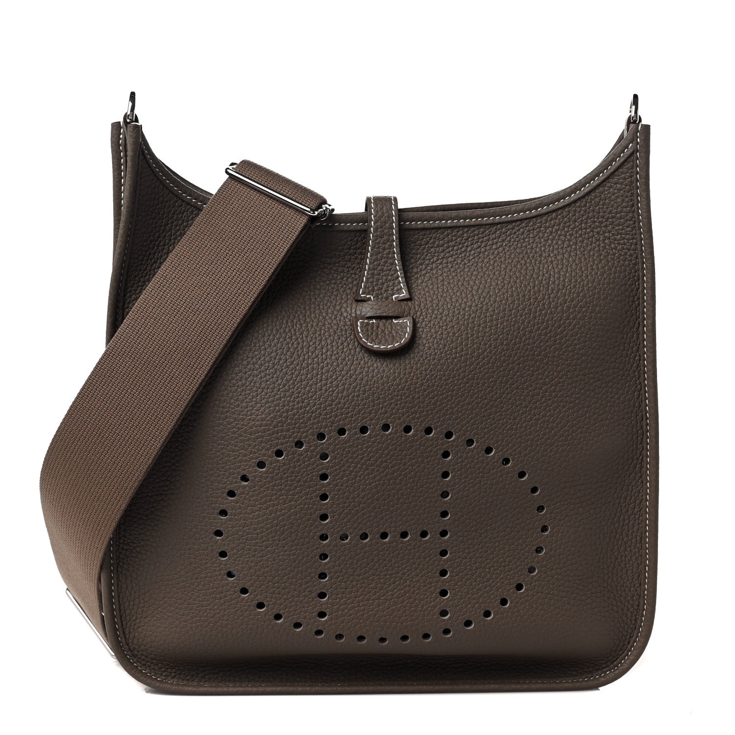 Hermes Taurillon Clemence Evelyne III PM Etoupe 1 of 9