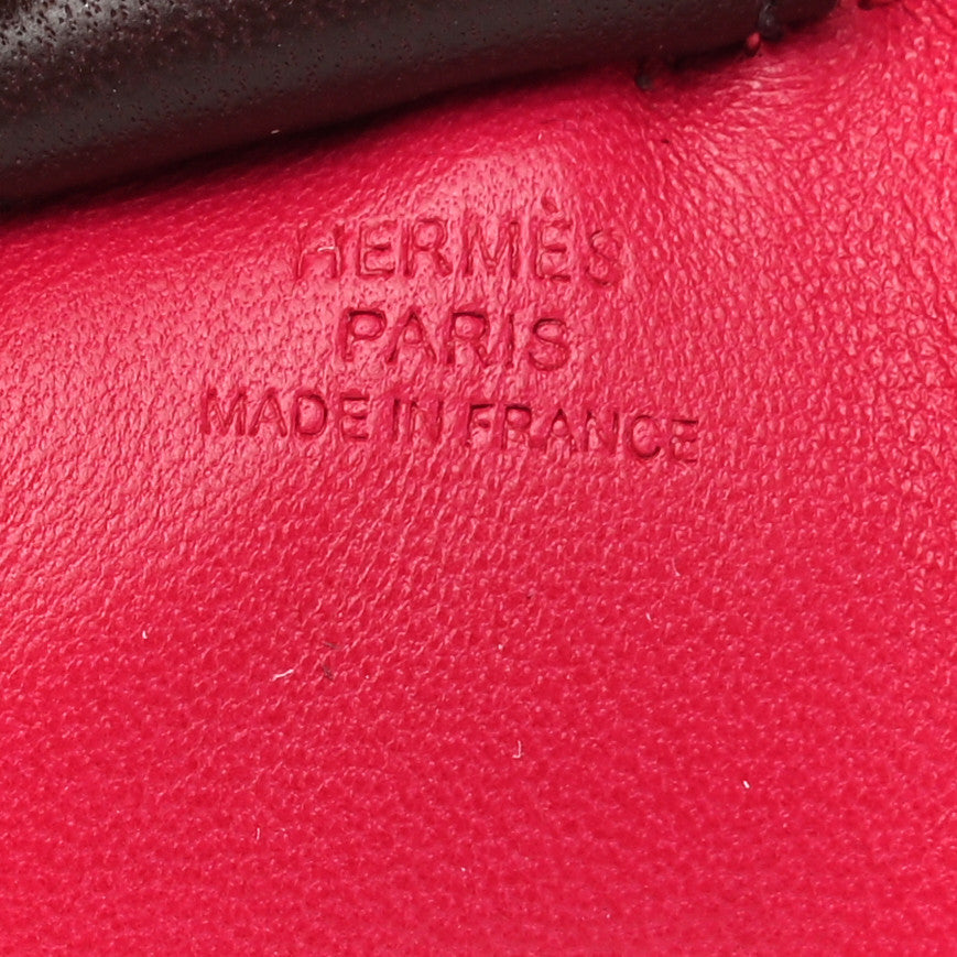 Hermes Milo Lambskin Grigri Rodeo Horse Bag Charm MM Rose Sakura Framboise Rouge Sellier 3 of 5