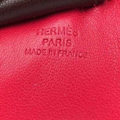 Hermes Milo Lambskin Grigri Rodeo Horse Bag Charm MM Rose Sakura Framboise Rouge Sellier 3 of 5