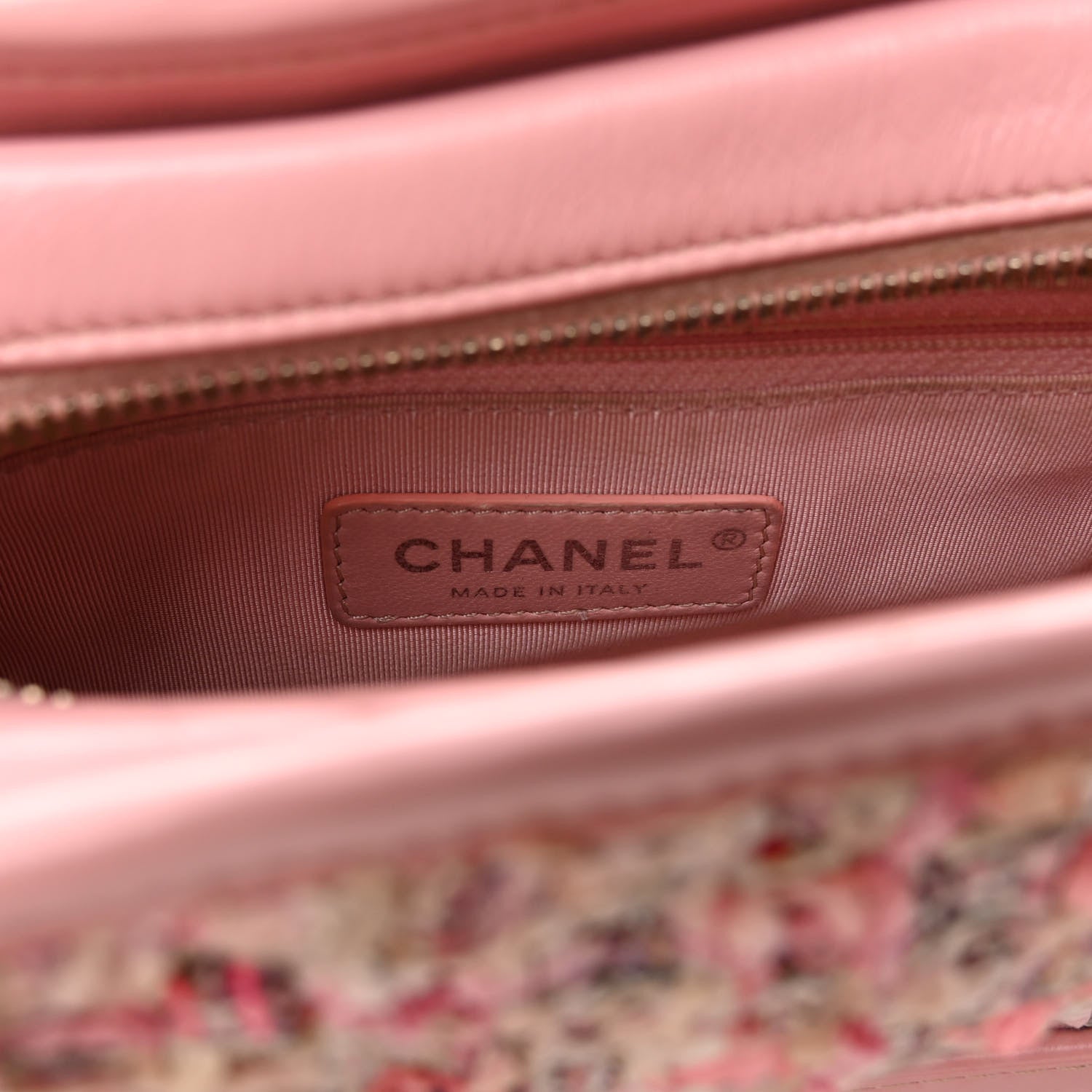 Chanel Tweed Calfskin Small Gabrielle Hobo Light Pink 6 of 10