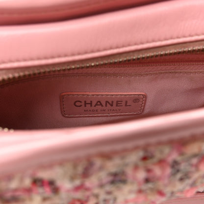 Chanel Tweed Calfskin Small Gabrielle Hobo Light Pink 6 of 10