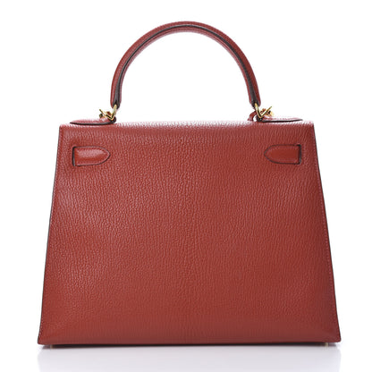 Hermes Chevre Mysore Kelly Sellier 28 Vermillion 4 of 37