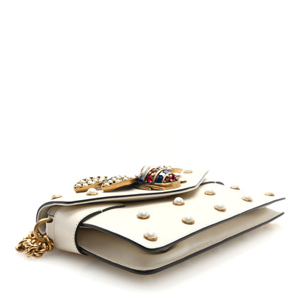 Gucci Nappa Pearl Studded Mini Queen Margaret Broadway Shoulder Bag Mystic White 4 of 10