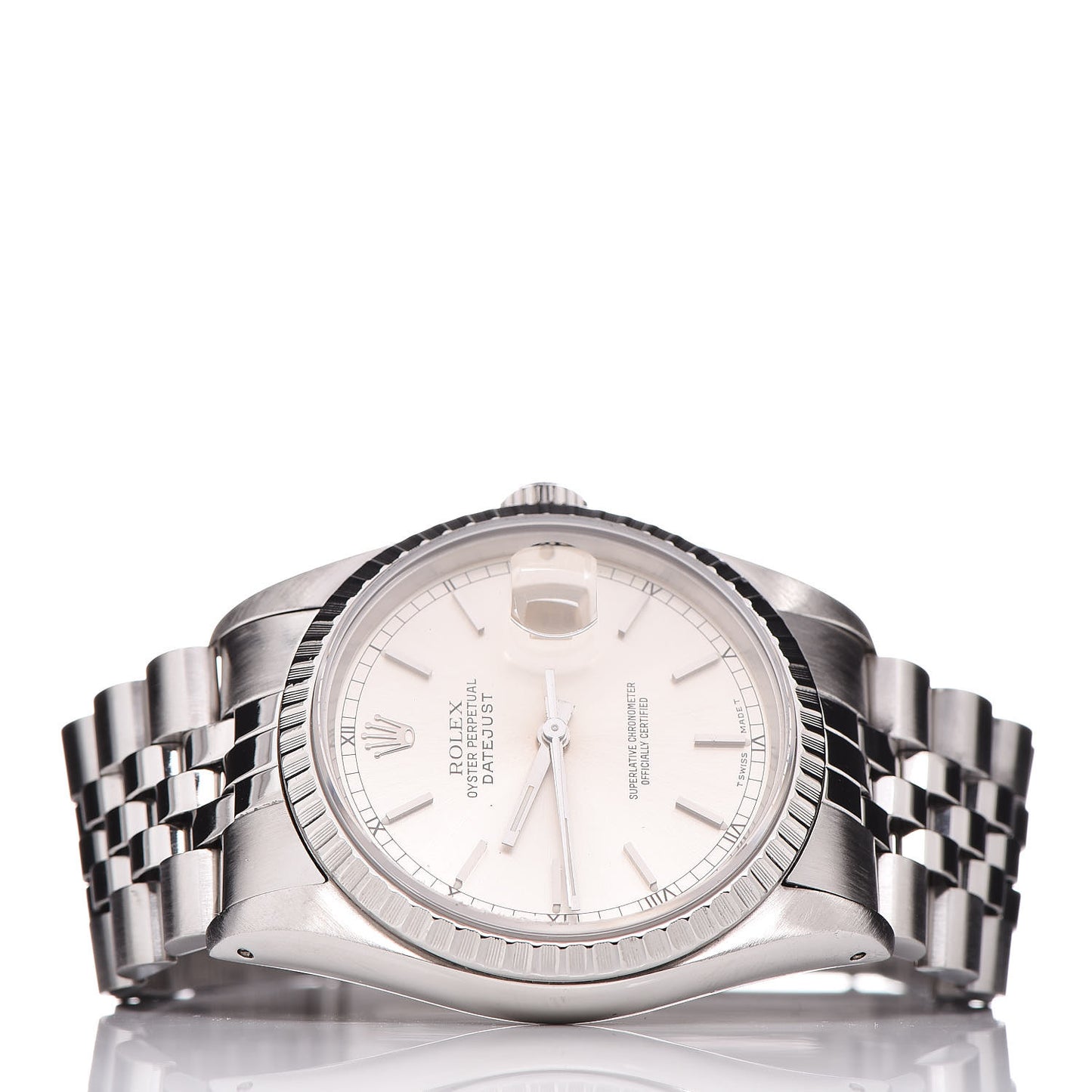 Stainless Steel 36mm Oyster Perpetual Datejust Watch Silver 16220
