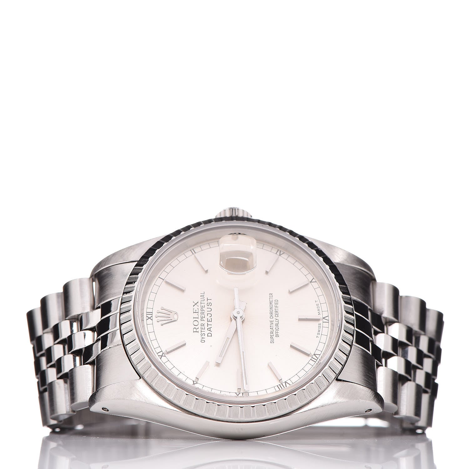 Rolex Stainless Steel 36mm Oyster Perpetual Datejust Watch Silver 16220 3 of 7