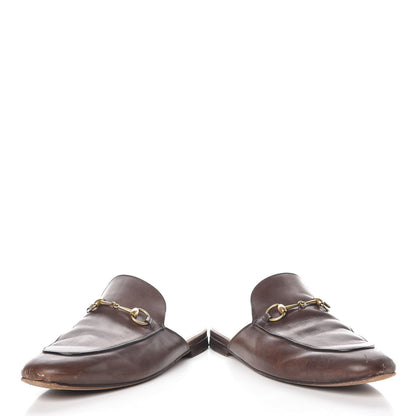 Gucci Calfskin Mens Princetown Slippers 11 Fondente Brown 6 of 18