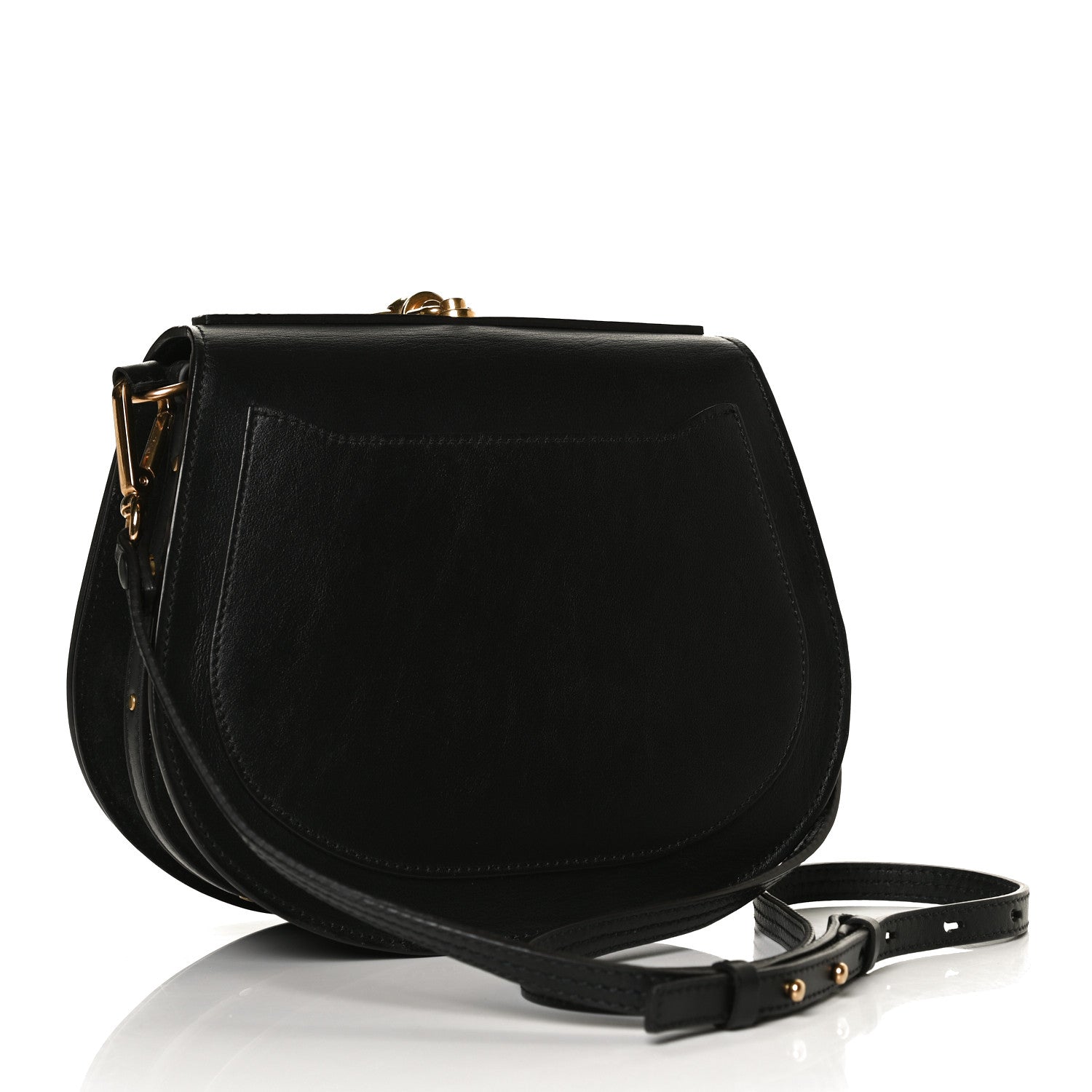 Chloe Calfskin Suede Medium Nile Bracelet Bag Black 3 of 10