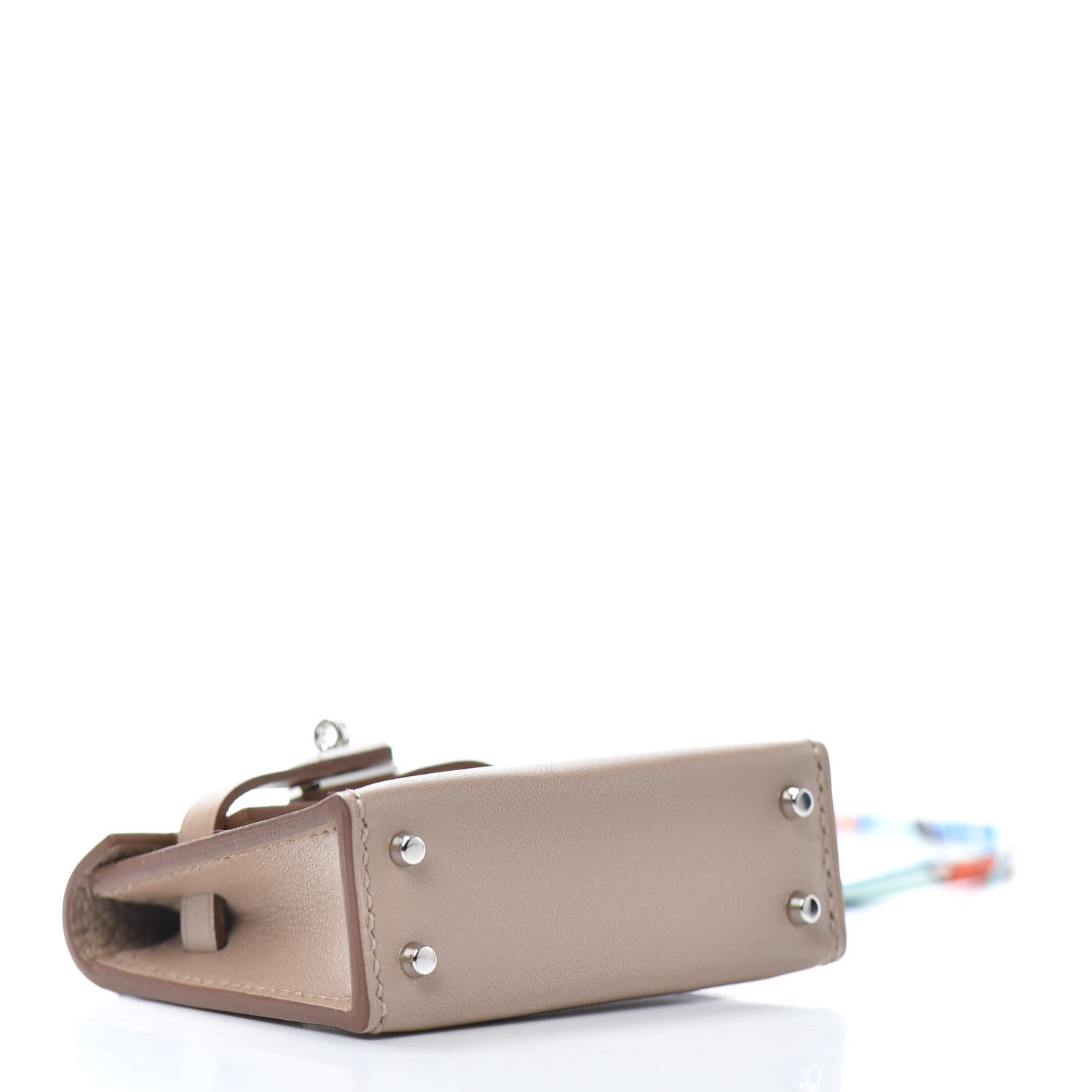 Hermes Tadelakt Mini Kelly Twilly Bag Charm Argile 5 of 5